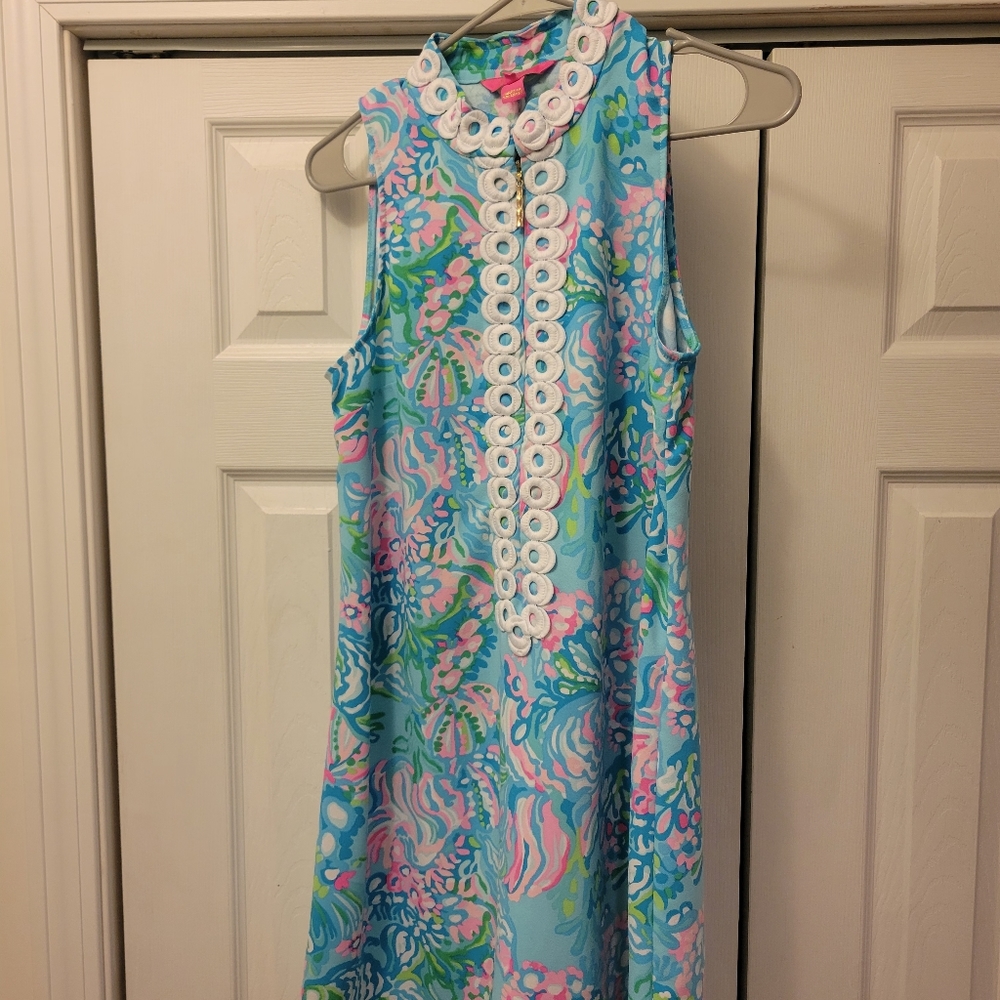 Lilly Pulitzer Jane Shift Dress, Aqua La Vista